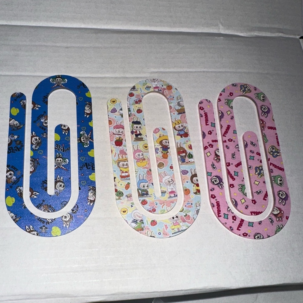 Set of three Labubu's Large Paperclips.